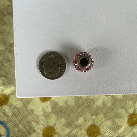 Pink Rhinestone Charm (NOT Pandora) - Picture 4 of 7